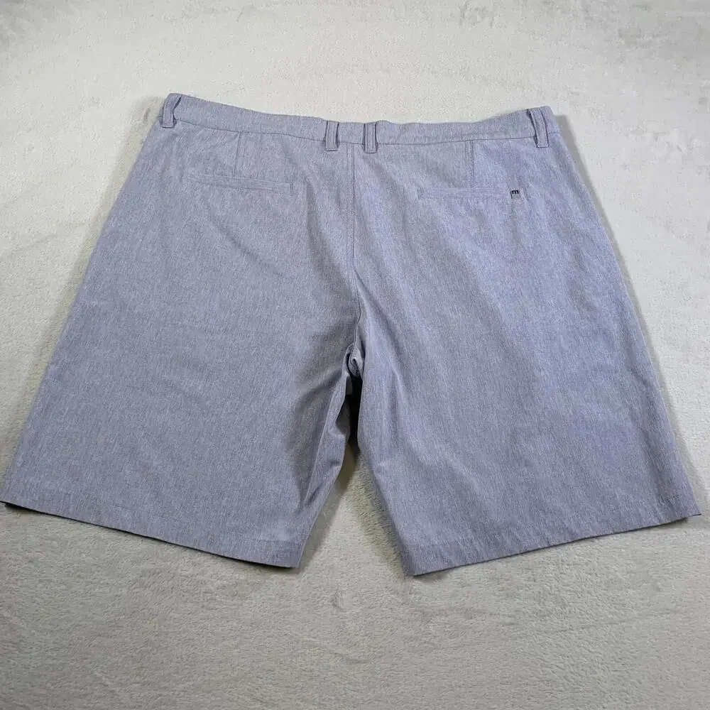 Travis Mathew Shorts Mens 40 Gray Stretch Tech Golfer Proceed With Caution 10
